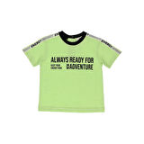 Panço Erkek Çocuk Slogan Baskılı T-shirt Yeşil