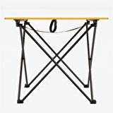 FUNKY CHAIRS Black Katlanabilir Kamp Masası Büyük - Sarı (71 x 68 x 62cm)