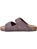 Fly Soft S903-002 Erkek İki Tokalı Mantar Tabanlı Yazlık Comfort Terlik Kahve