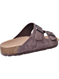 Fly Soft S903-002 Erkek İki Tokalı Mantar Tabanlı Yazlık Comfort Terlik Kahve