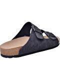 Fly Soft S902.002 Unısex Çift Tokalı Mantar Taban Comfort Terlik Siyah