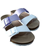 Fly Soft S902.060 Kadın İki Tokalı Comfort Terlik Beyaz - Lila
