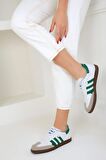  Kadın Siyah / Beyaz  Spor Sneaker Bağcıklı Günlük Rahat Taban Ayakkabı