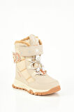 Dayanıklı, Su Geçirmez, Ortopedik, Cırtlı, Bej Kız Çocuk Kar Botu Ayakkabı