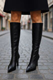 Diz Altı Streç Kadın Topuklu Çizme