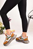 Kadın Özel Tasarım Esnek Yüksek Taban Spor Ayakkabı Sneaker