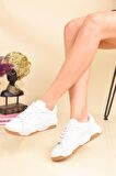 Kadın Anatomik Esnek Taban Günlük Bağcıklı Spor Ayakkabı Ergonomik Rahat Nefes Alabilen