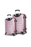 My Valice Ruby Abs 2'li Valiz Seti (Kabin ve Orta) Rose Gold
