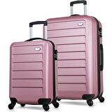 My Valice Ruby Abs 2'li Valiz Seti (Kabin ve Büyük) Rose Gold