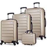My Valice Ruby Abs 4'lü Travel Valiz Seti Gold