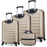 My Valice Ruby Abs 4'lü Travel Valiz Seti Gold