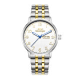 Slazenger SL.09.2560.2.06 Çelik Kordon Çelik Kasa 10 ATM Suya Dayanıklı Metalik-Altın Renk Erkek Kol Saati