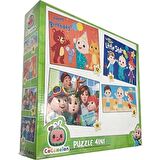 BigsToy 4 In 1 4+ Yaş Büyük Boy Puzzle 6 - 12 - 16 - 25 Parça