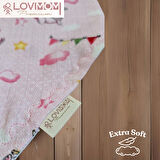 2'li Paket Premium %100 Pamuk Ekstra Soft 2 Kat Müslin Bebek Fuları Salya & Mama Önlüğü 3 Çıtçıtlı - Dream + Pinkone