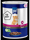 Pawpaw Biftekli Yavru Kedi Konservesi 400GR 12'Li