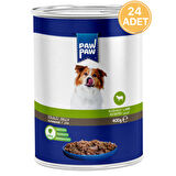 Paw Paw  Kuzulu Yetişkin Köpek Konservesi 400 gr (24 Adet)