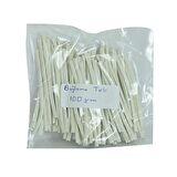 LokmanAVM Bağlama Teli Tel Klips Pvc Kaplamalı Beyaz 100 Gr Takribi 100 Adetli 1 Paket