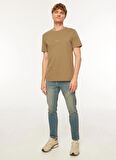The Crow Normal Bel Dar Açık Mavi Erkek Denim Pantolon TC5001