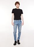 The Crow Normal Bel Dar Mavi Erkek Denim Pantolon TC5003