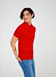 The Crow Polo Yaka Düz Kırmızı Erkek T-Shirt FATHER BASIC POLO
