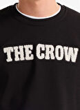 The Crow Bisiklet Yaka Siyah Erkek Sweatshırt TC1947_CROW
