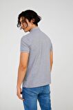 The Crow FATHER BASIC POLO Gri Erkek Tshirt
