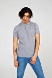 The Crow FATHER BASIC POLO Gri Erkek Tshirt