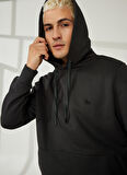 The Crow Kapüşon Yaka Füme Erkek Sweatshırt TC2910BASKILI