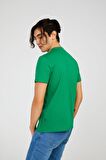 The Crow Bisiklet Yaka Baskılı Çimen Erkek T-Shirt TC7125