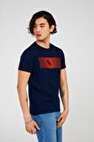 The Crow Bisiklet Yaka Baskılı Lacivert Erkek T-Shirt TC7126