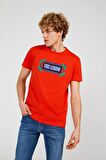 The Crow Bisiklet Yaka Baskılı Kırmızı Erkek T-Shirt TC7127