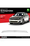 Gri  Vw Golf 7 Krom Ön Tampon Çıtası