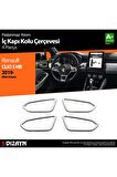 Renault Clio 5 Uyumlu Krom Iç Kapı Kolu Çerçevesi 4 Prç. 2019 Ve Üzeri (mat Krom)