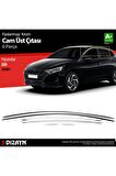 S-dizayn Hyundai I20 Krom Uyumlu  Cam Üst Çıtası 6 Parça 2020