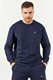 İndigo Casual O Yaka Lastik Paça Erkek Oversize Eşofman Takımı - 85120 | S