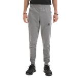 Gri Melanj Fermuar Cepli Dar Kalıp  Jogger Erkek Eşofman Alt - 84343 | XL