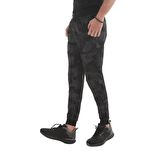 Siyah Kamuflaj Kamuflaj Desenli Dar Kalıp  Jogger Erkek Eşofman Alt - 84754 | XL