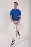 Saks Basic Logolu Standart Kalıp Triko Polo Yaka Erkek T-Shirt - 87748 | XXL