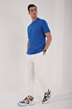 Saks Basic Logolu Standart Kalıp Triko Polo Yaka Erkek T-Shirt - 87748 | XXL