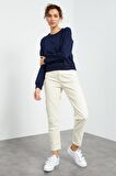 İndigo Basic Rahat Form O Yaka Kadın Sweatshirt - 97114 | XL