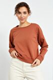 Tarçın Basic Rahat Form O Yaka Kadın Sweatshirt - 97114 | XXL