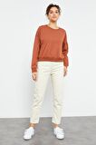 Tarçın Basic Rahat Form O Yaka Kadın Sweatshirt - 97114 | XXL