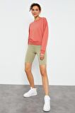 Pudra Basic Rahat Form O Yaka Kadın Sweatshirt - 97114 | XXL