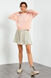 Pembe Basic Rahat Form O Yaka Kadın Sweatshirt - 97114 | XXL