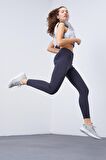 Antrasit Yüksek Bel Termal Slim Fit Dar Paça Kadın Tayt - 94577 | M