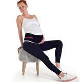 Bamboo Premium Hamile Destek Kemeri 2'si 1 Arada Siyah S/M