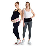 Bamboo Premium Hamile Destek Kemeri 2'si 1 Arada Siyah S/M