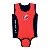 Owli Swimwarm Üşütmeyen Bebek Mayosu Kırmızı - Siyah
