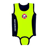 Owli Swimwarm Üşütmeyen Bebek Mayosu Neon Sarı - Siyah