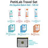 PetitLab Travel Set 4'lü Tüp + 9 Şase Seyahat Bakım Seti *Organizatör Çanta Hediyeli 